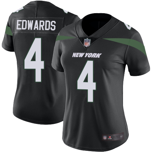 New York Jets Limited Black Women Lac Edwards Alternate Jersey NFL Football #4 Vapor Untouchable->youth nfl jersey->Youth Jersey